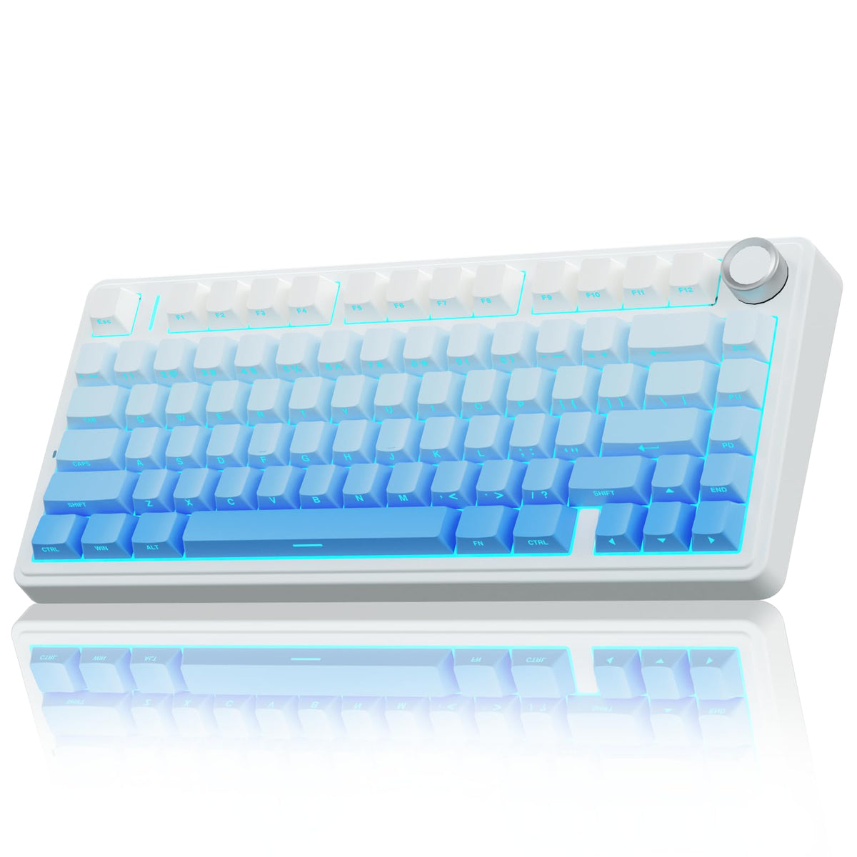 AULA F75 75% Wireless Mechanical Keyboard,2.4Ghz/Type-C/BT5.0 Gaming Keyboards,Advanced Structure,RGB Backlight,Hot Swappable Custom Keyboard for PC/Mac (Cool Black)