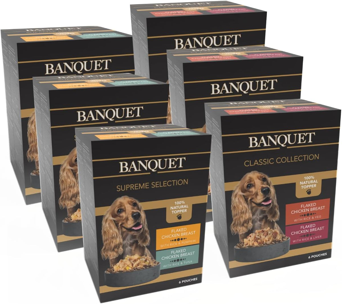 HiLife Banquet Adult Wet Dog Food, Mixed Multipacks Classic Collection & Supreme Selection, Made with 100% Natural Ingredients (36 Pouches x 100g)