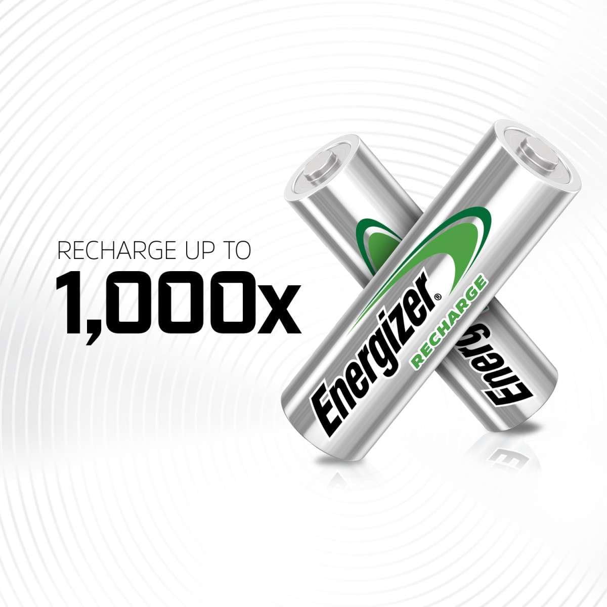 Energizer Recharge Universal Rechargeable AA Batteries (4 Pack) 1300 mAh