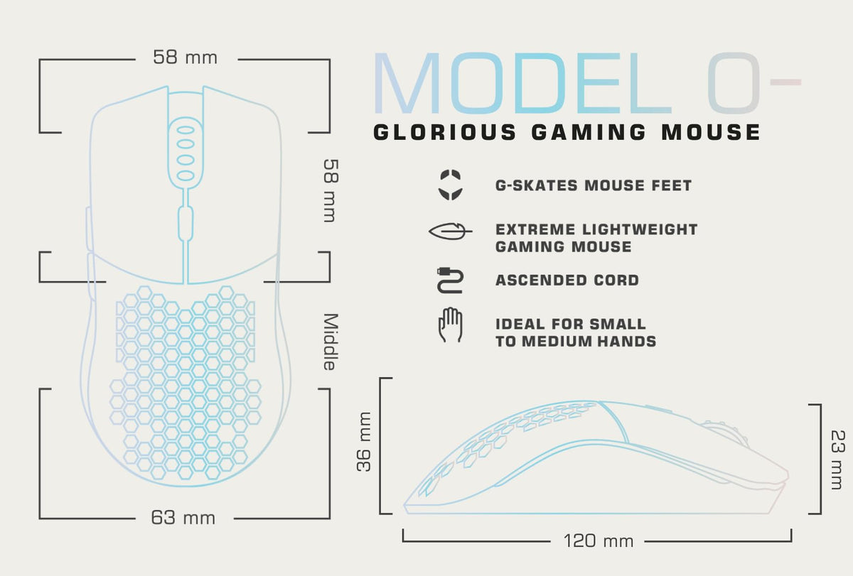 GLORIOUS Model O Wired Gaming Mouse (Matte Black)
