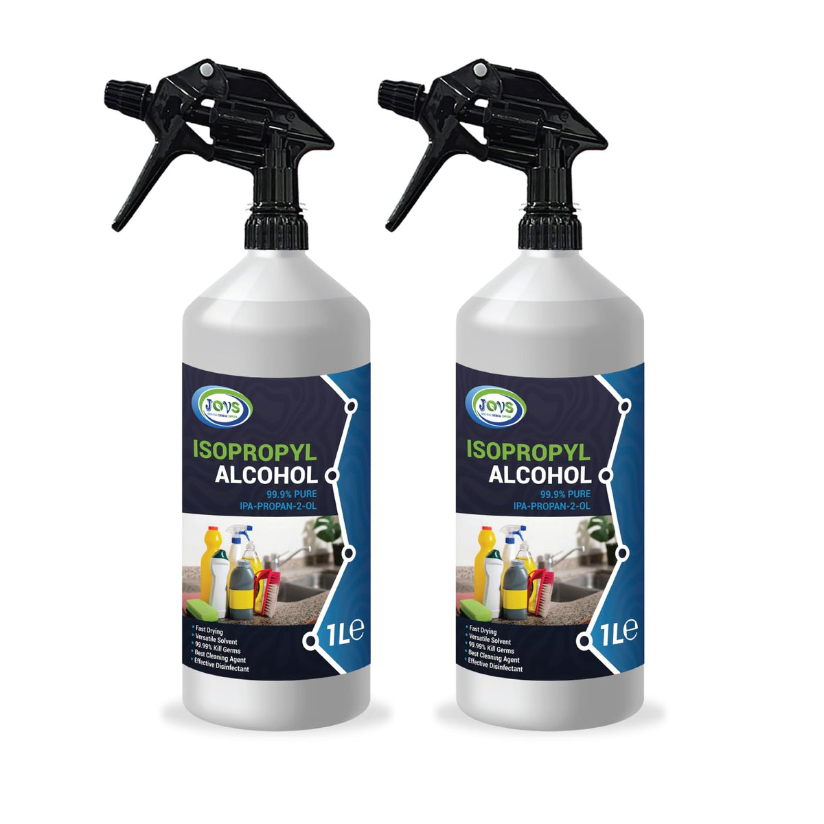Isopropyl Alcohol IPA 99.9% 1L | Pure Lab Grade | Isopropanol 1 Litre | Rubbing Alcohol for Cleaning and Disinfecting | Solvent for Electronics, Hospitals, Windows, Glass, Appliances.