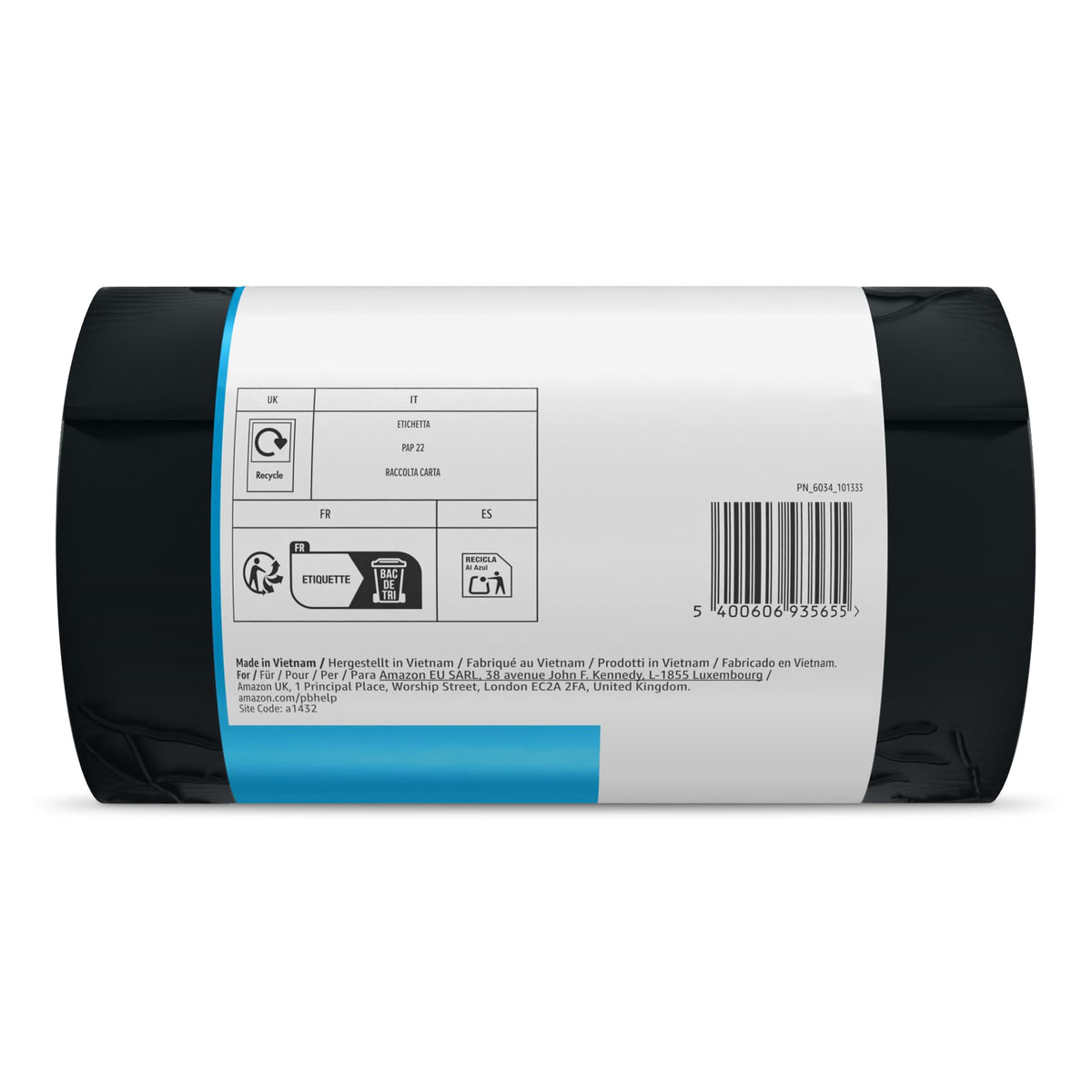 by Amazon Bin Liners with Carry Handles, 25 Litre, Transparent, 30 Count