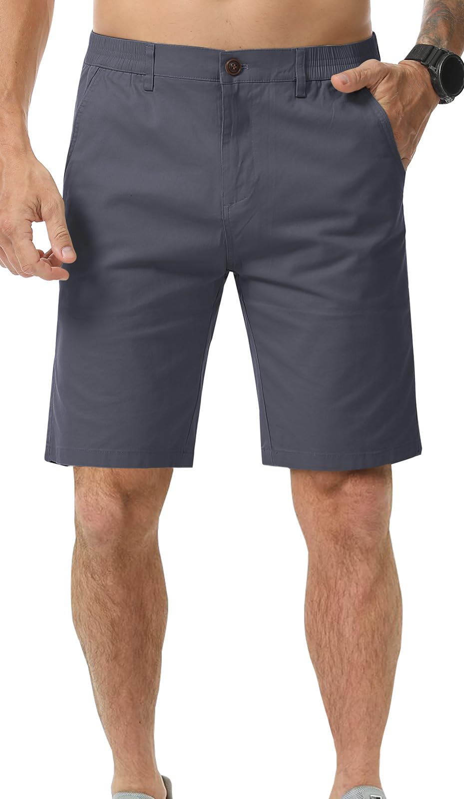 Men’s 7”/ 9” Chino Shorts Casual Elasticated Waist with 4 Pockets
