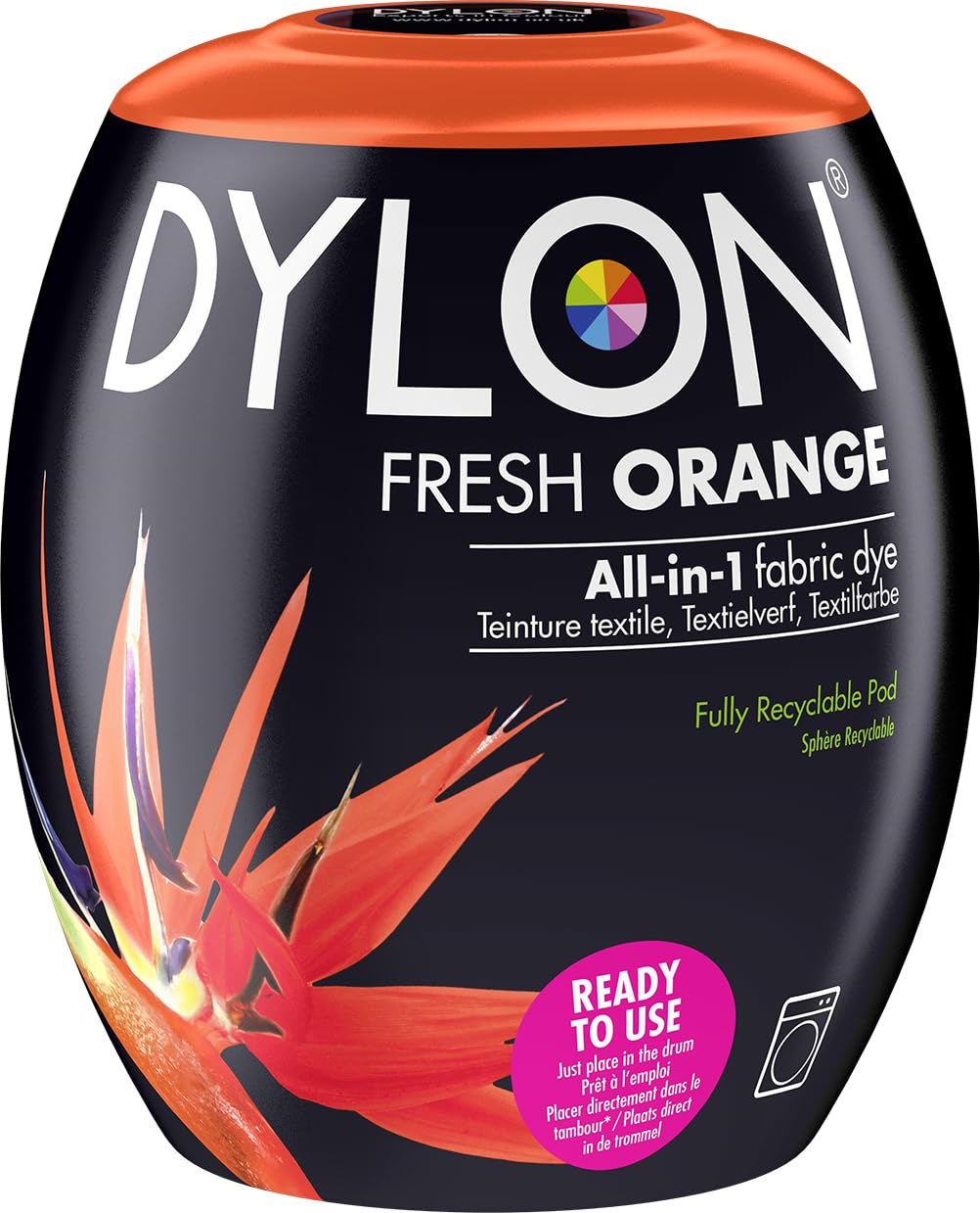 DYLON Washing Machine Fabric Dye Pod, Intense Black, 350g