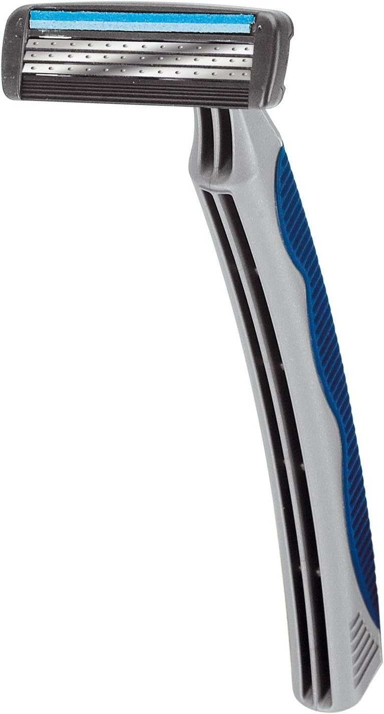 Bic Flex3 Disposable Razor, Black, 3 Blades, Pivoting Head, 4 count (Men's)