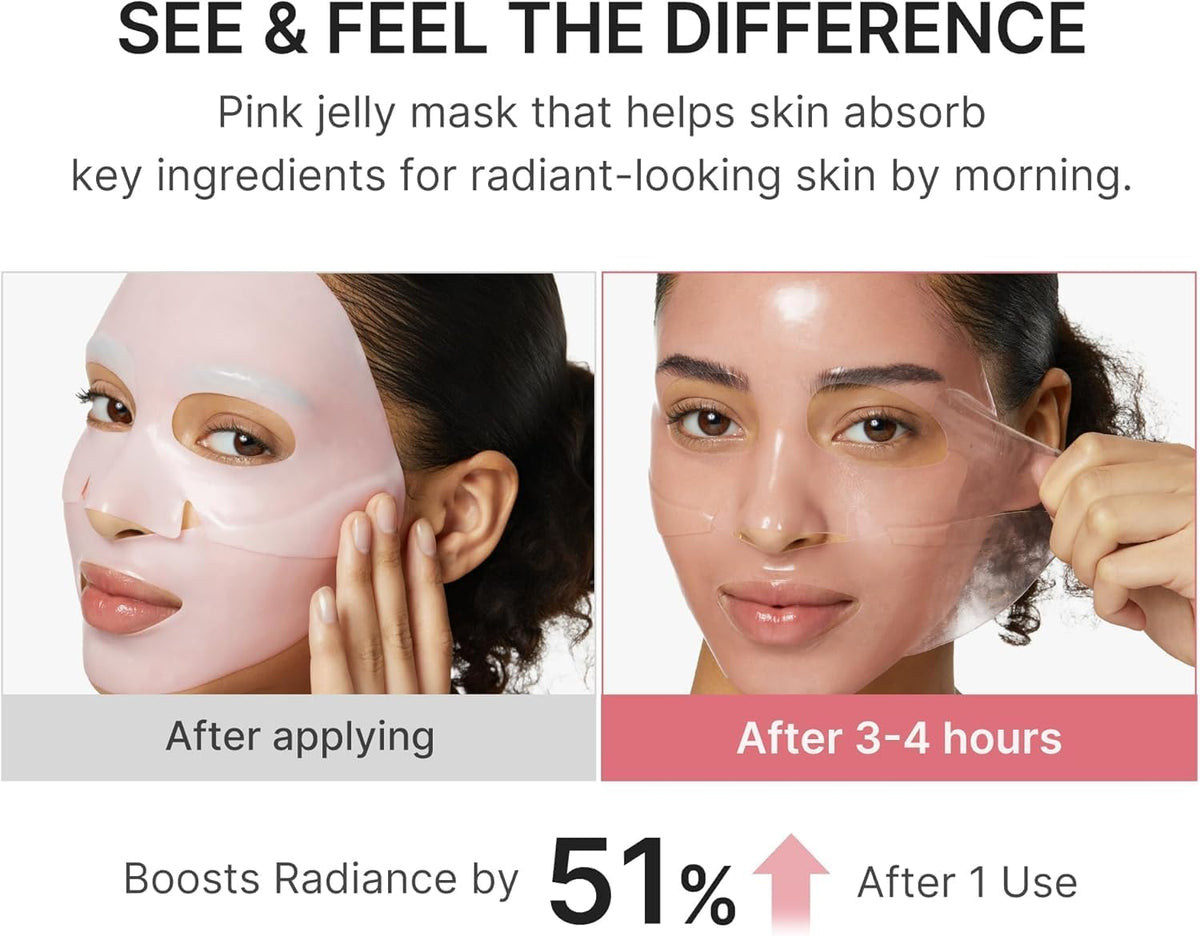 medicube Jelly Gel Mask with Salmon DNA PDRN Pink Collagen, 4EA