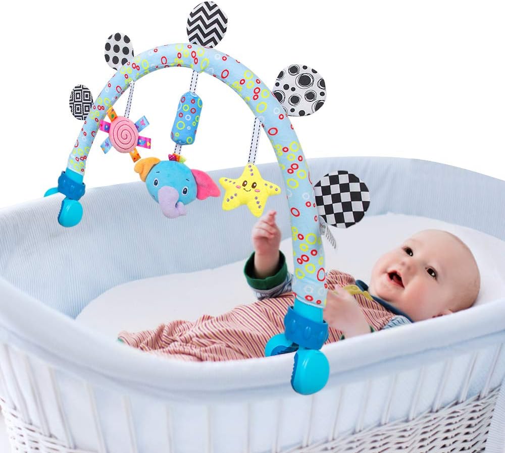 caterbee Baby bassinet toys, Infant & Toddlers cot and Pushchair toy, Travel Arch Stroller toy & Pram Activity toys for indoor and outdoor
