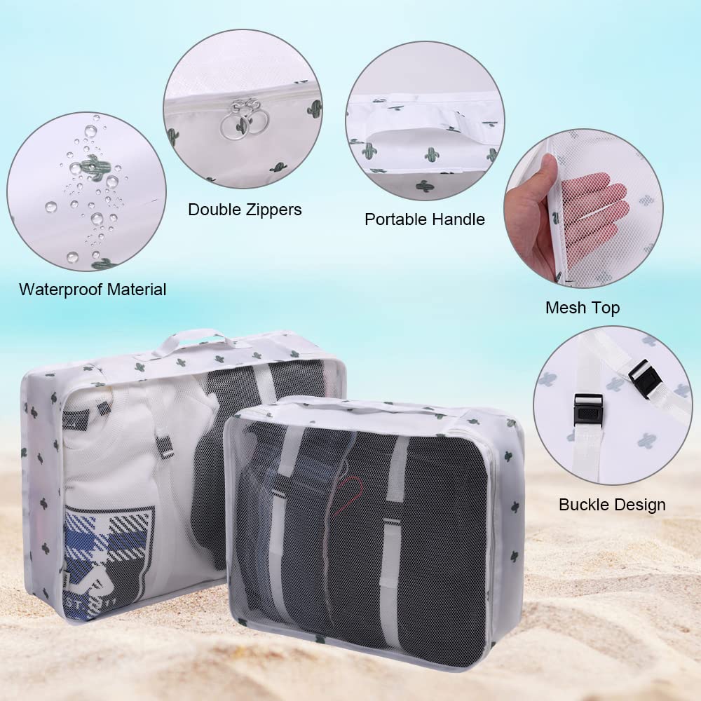 OSDUE Packing Cubes for Suitcase, 8PCS Thickening Travel Organiser Packing Bags Lightweight Travel Accessories Organizers Essentials Clothes Shoes Cosmetics Toiletries Storage Bags