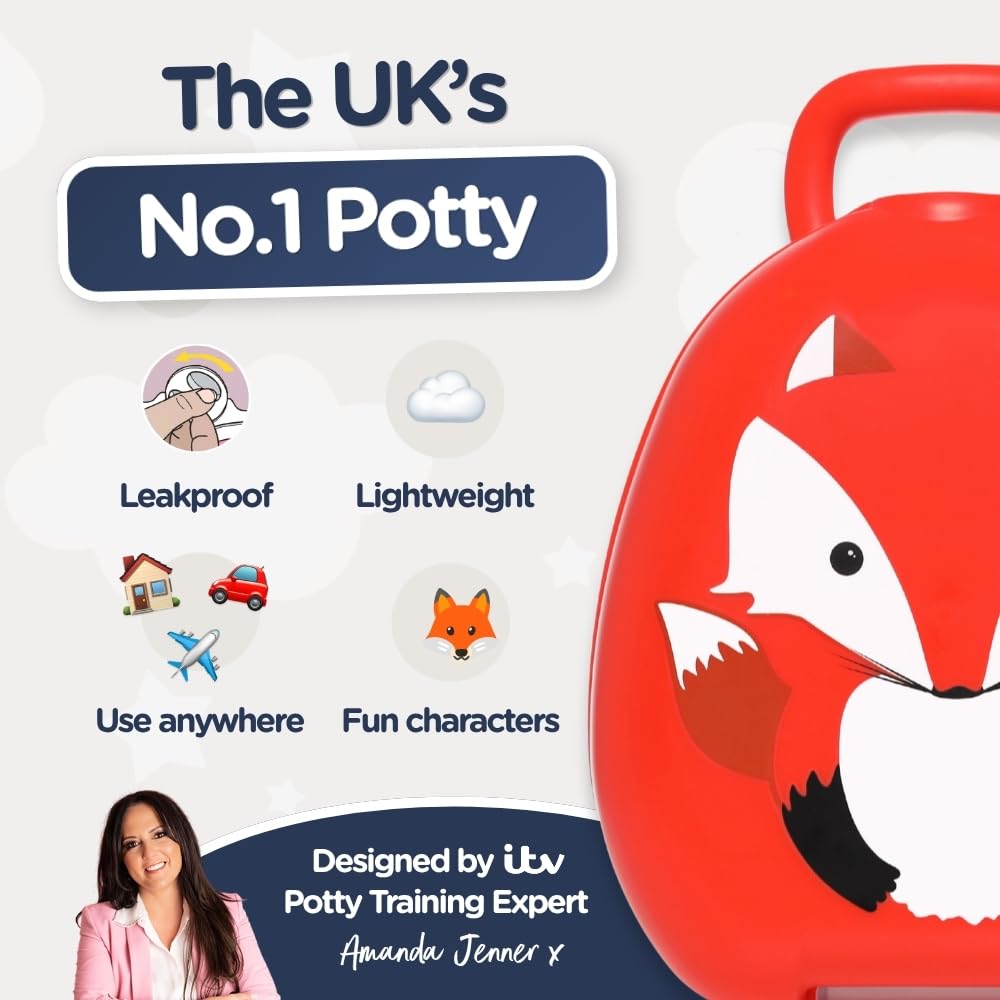 My Carry Potty - Travel Potty, Award-Winning Portable Toddler Toilet Seat for Kids to Take Everywhere (Ladybird)