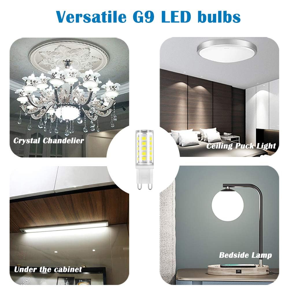 G9 LED Bulbs Warm White 2700K, 3W 350LM, Non-dimmable, 10 Pack