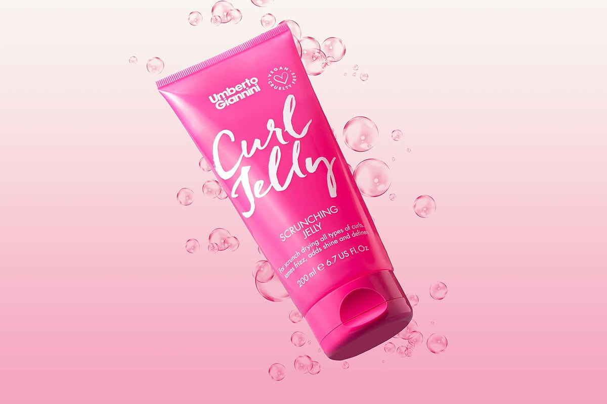 Umberto Giannini Curl Scrunching Jelly - Curl Defining gel for all curl types, waves, curls and coils for defined, shiny curls