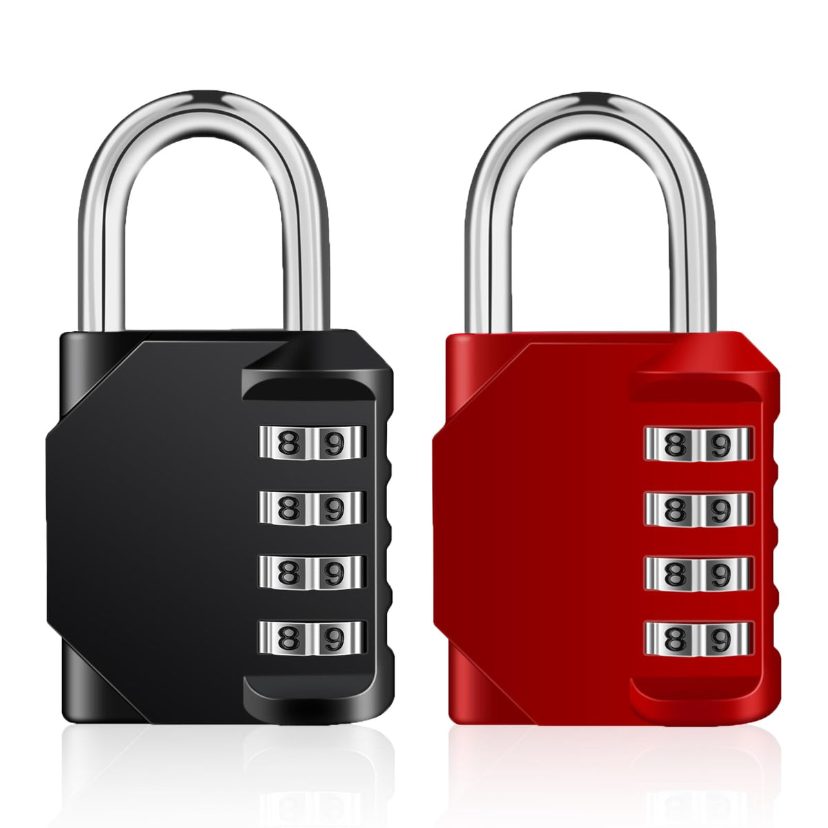 ZHEGE Combination Padlock, 4 Digit Coded Padlock (Sky Blue)