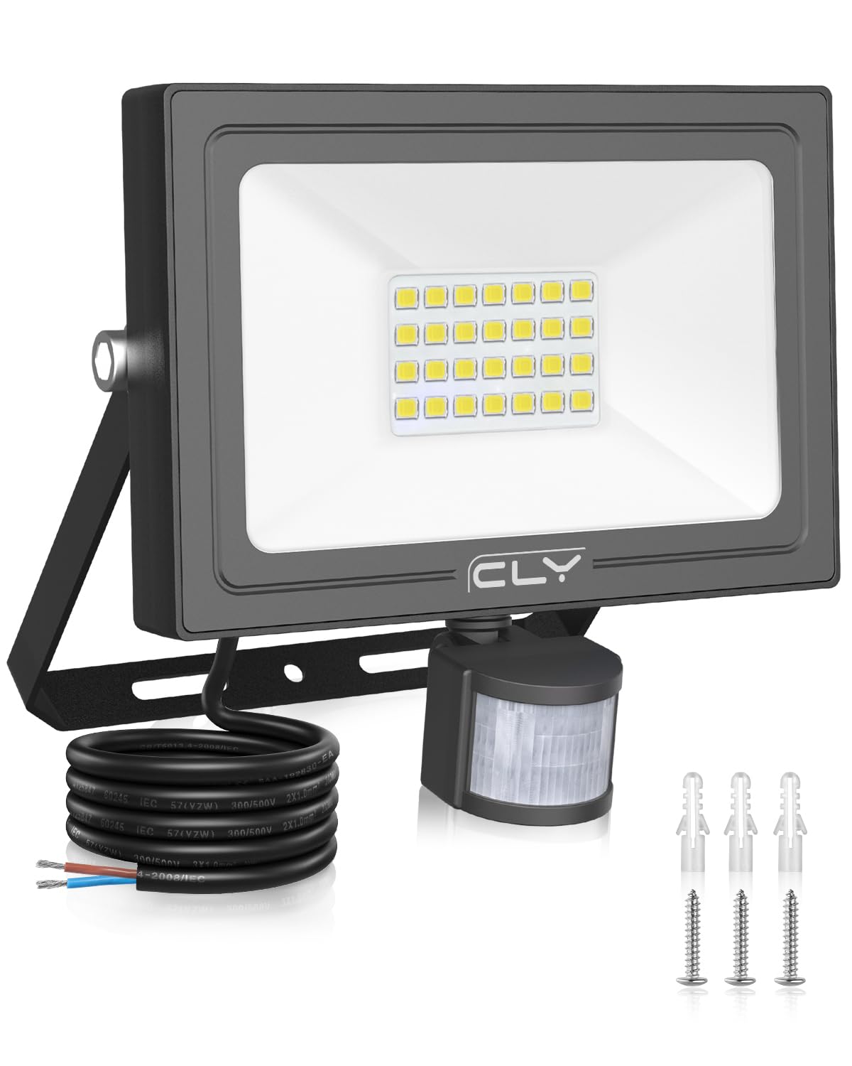 CLY Security Lights Outdoor Motion Sensor 30W PIR Sensor Light 2820LM 6500K