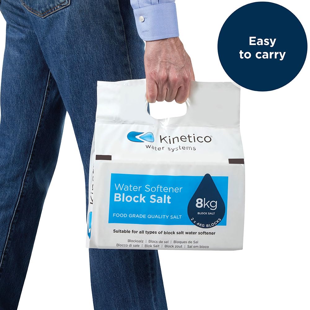 Kinetico Block Salt for Water Softeners - Genuine Kinetico Product - Delivers Superior Performance - 6 packs with 12 salt blocks in total