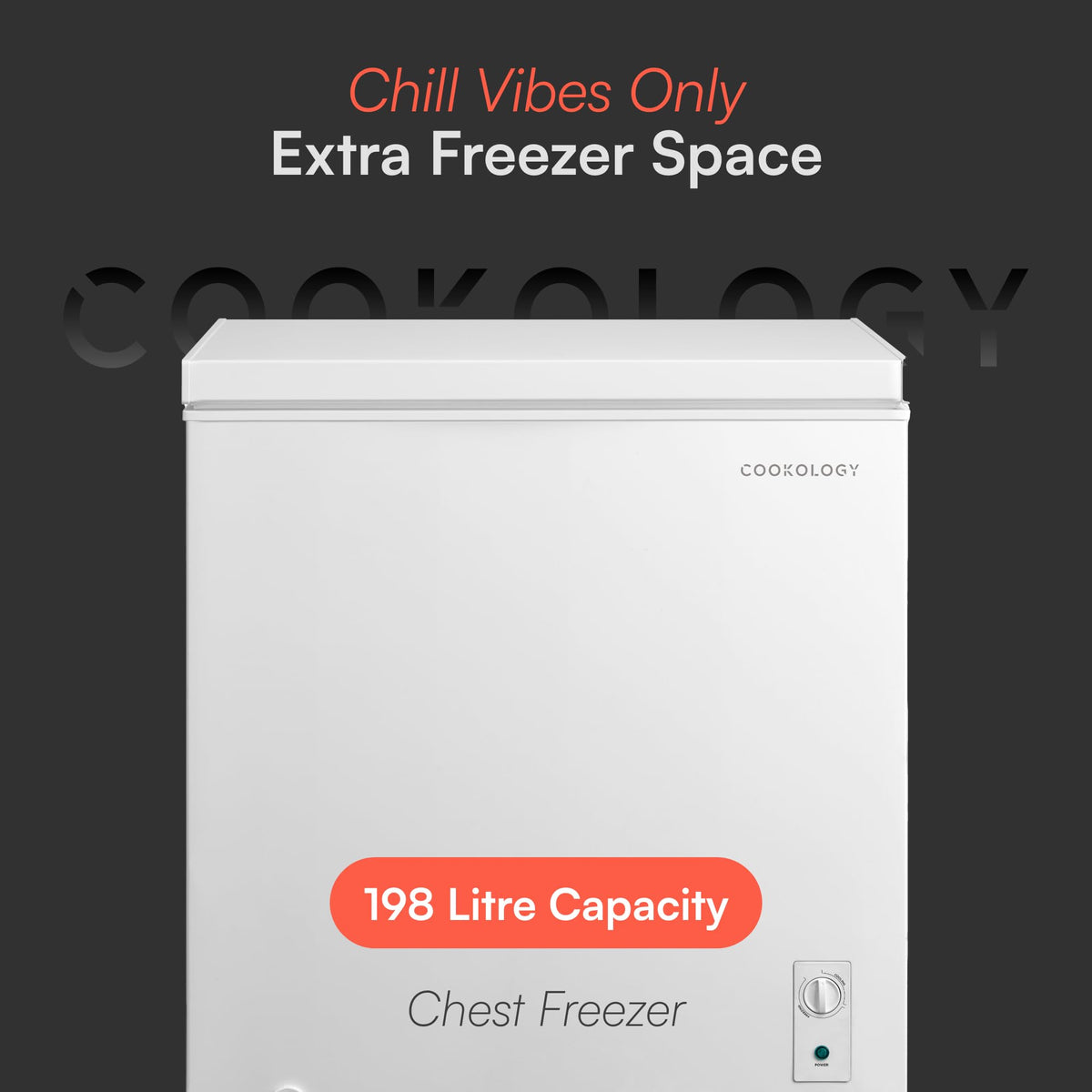 Cookology 99L Freestanding Chest Freezer - Adjustable Feet - White