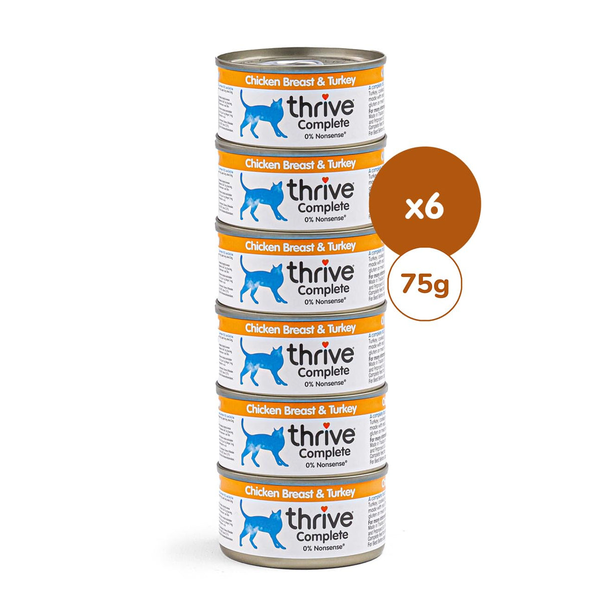 Thrive Complete Chicken Breast Wet Cat Food – Adult & Senior – 6 x 75g Cans