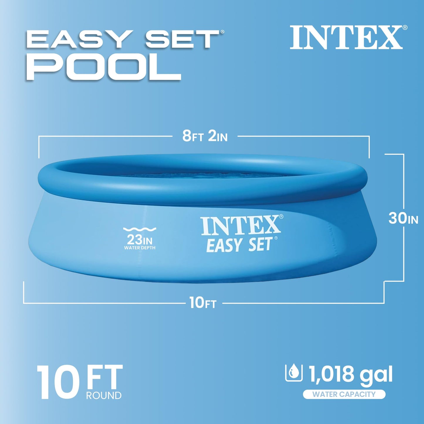 Intex 6ft x 20in Easy Set Swimming Pool #28101, Blue