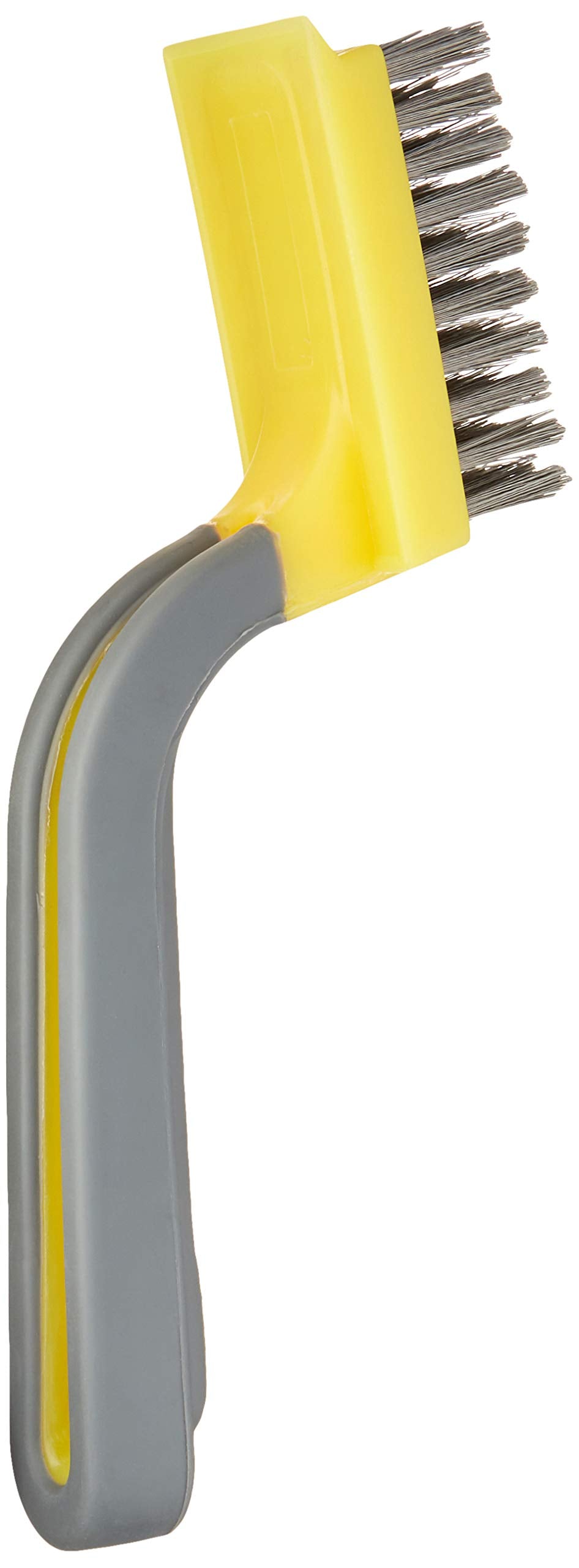 Amazon Basics Brass Mini Brushes, Soft Grip, Pack of 3, 12.7mm, Yellow/Grey, For Cleaning and Removing Rust