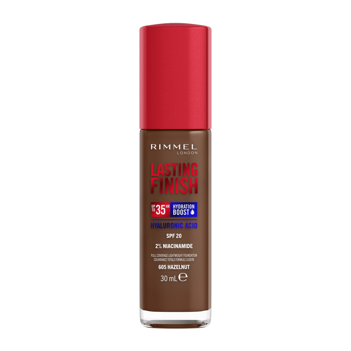 Rimmel Lasting Finish 35Hr Foundation 300 Sand, Full Coverage, Hydrating, SPF20, Hyaluronic Acid, Vitamin E, 2% Niacinamide, All Day Wear, Vegan, Cruelty Free