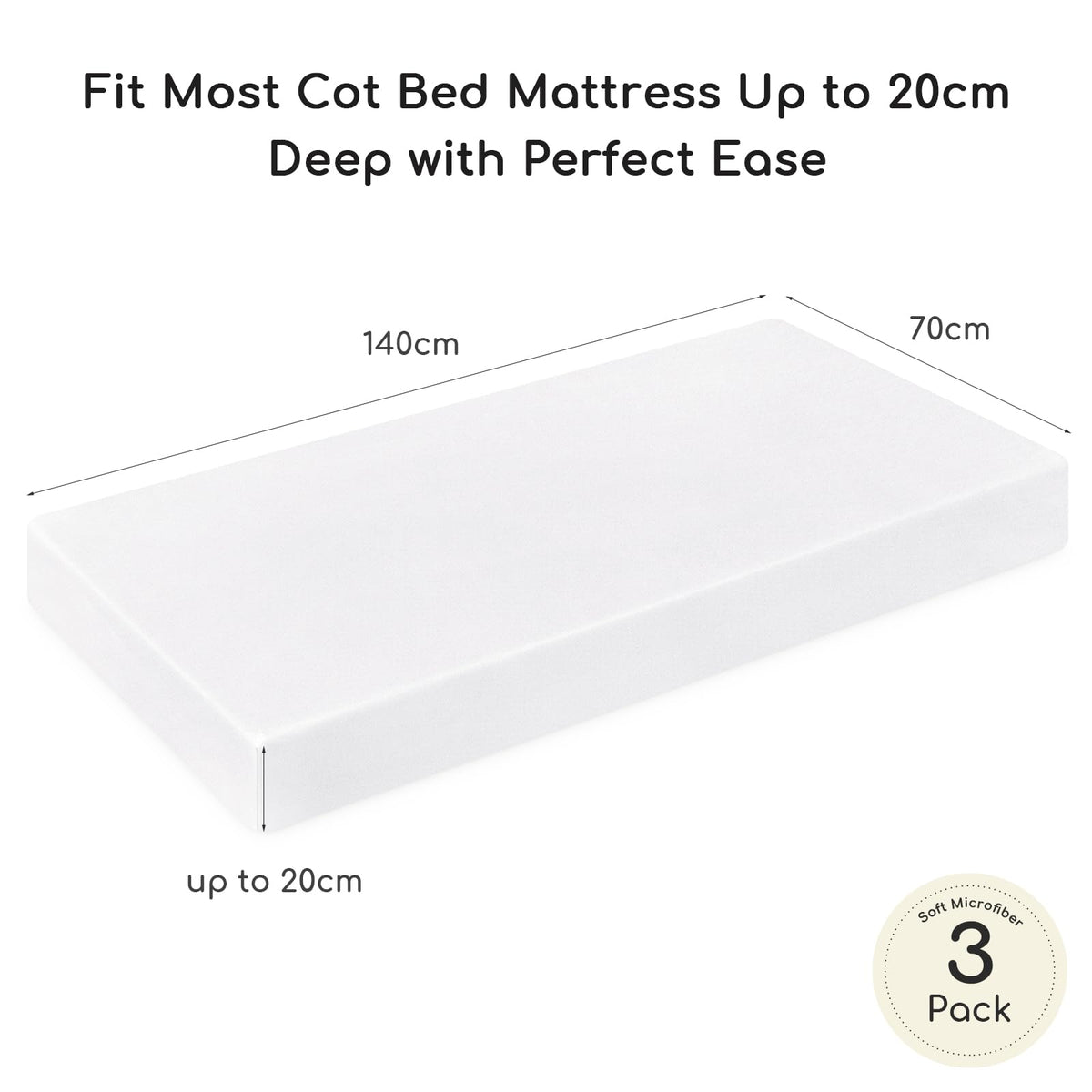 Cot Bed Sheets 120x60 cm Fitted for Baby and Toddler
