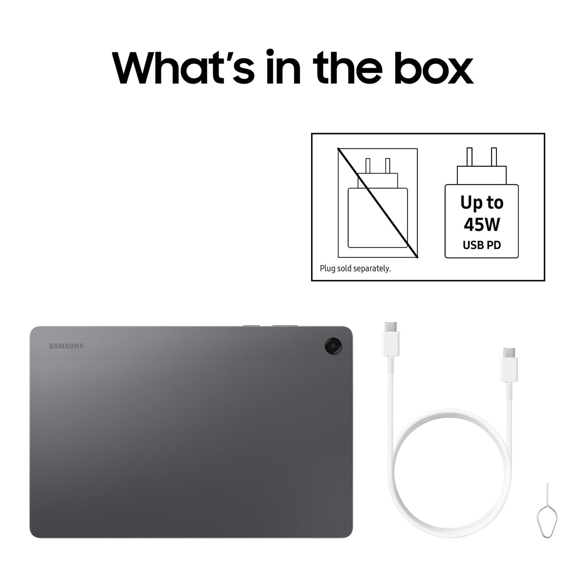 Samsung Galaxy Tab A11+, Android Tablet, AI Features, Sleek and Modern Design, 11 Inch 90Hz Display, 128GB Storage, 6GB Memory, With Dolby Quad Speakers, Silver, 3 Year Extended Warranty (UK Version)