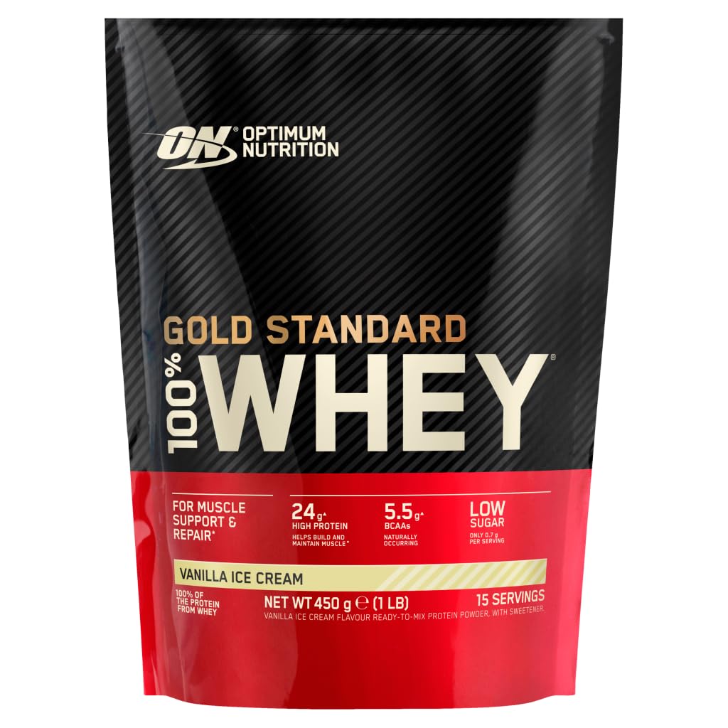 Optimum Nutrition Gold Standard 100% Whey Muscle Building and Recovery Protein Powder With Naturally Occurring Glutamine and BCAA Amino Acids, Double Rich Chocolate Flavour, Pack of 24, 24 x 31g