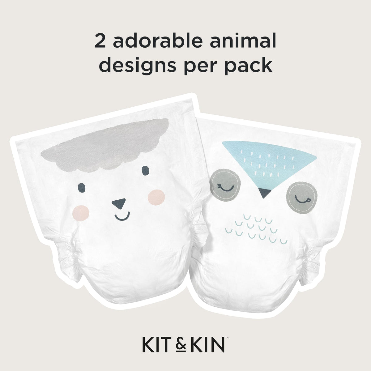 Kit & Kin Premium Baby Nappies Size 4 | 9-14 kgs / 20-31 lbs | Pack of 256 Nappies | Plant-Based Materials On Baby's Skin | Hypoallergenic | Superior up to 12 Hour Leak Protection