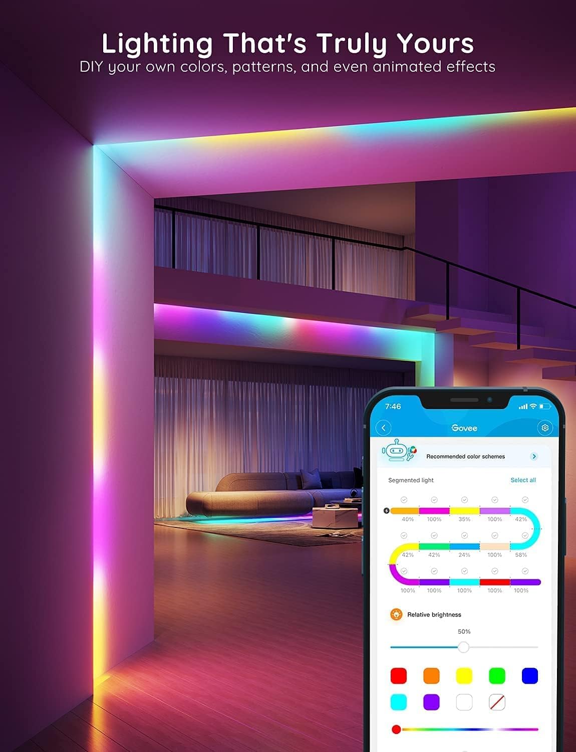 Govee RGBIC LED Light 5m, Compatiable with Alexa Smart Strip Lights