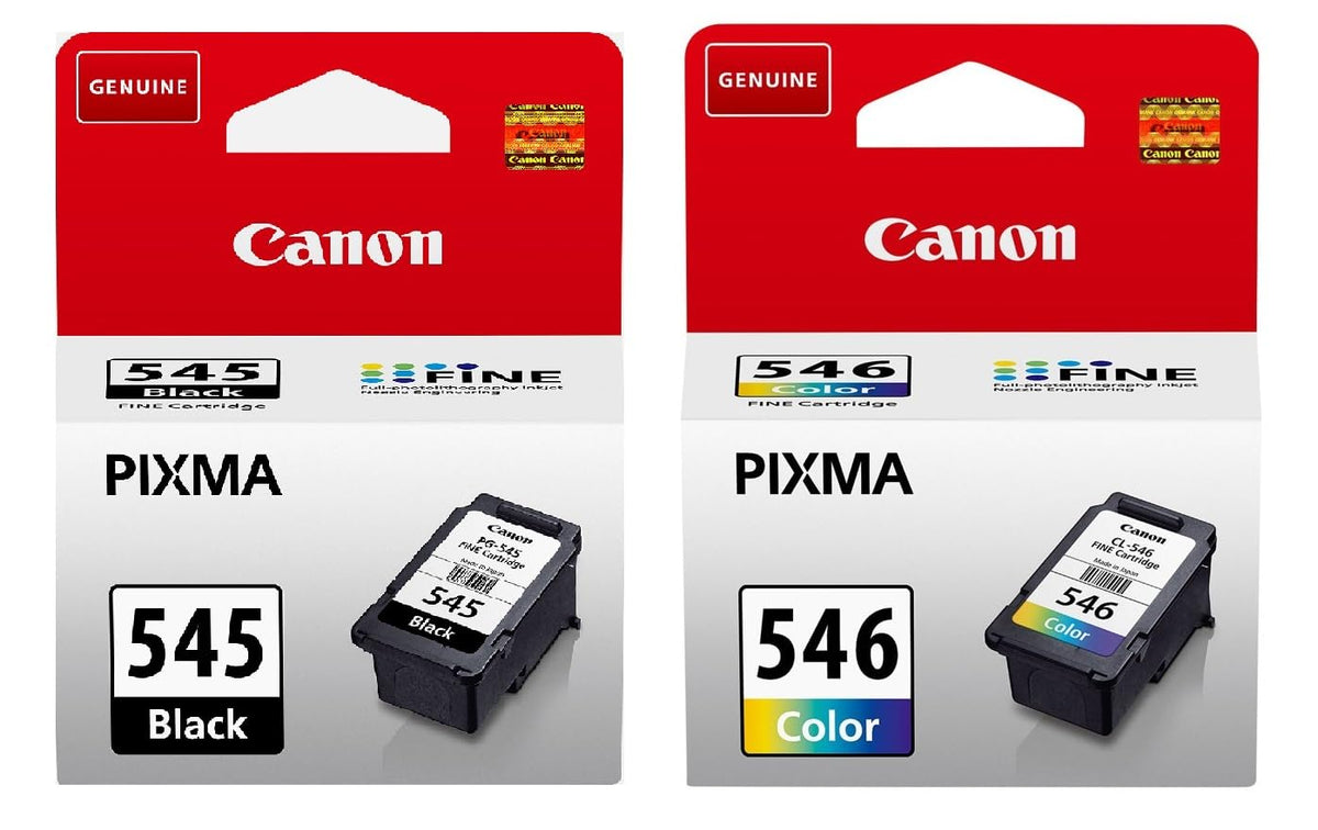 Canon Ink & Paper Multipack - PG-545/CL-546 genuine printer ink cartridges 2 pack (1 x black, 1 x colour) & 4x6 photo paper (50 x sheets) for TS3350, TS4550, TS3450, TS3150, TR4650, MX495