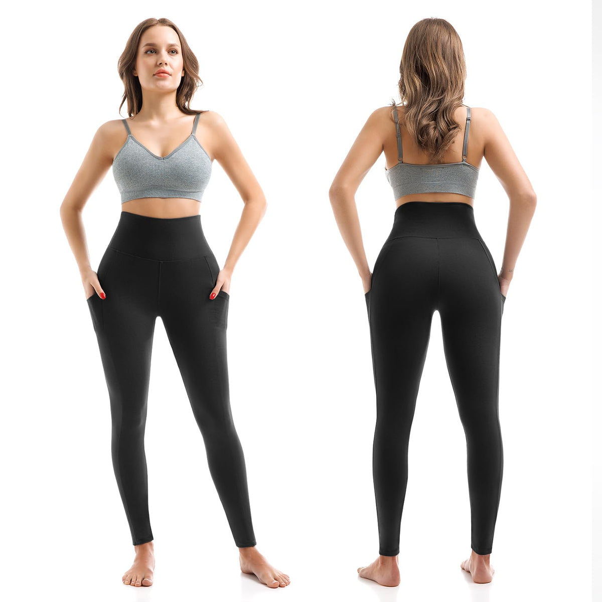 SINOPHANT Womens Leggings with Pockets High Waisted