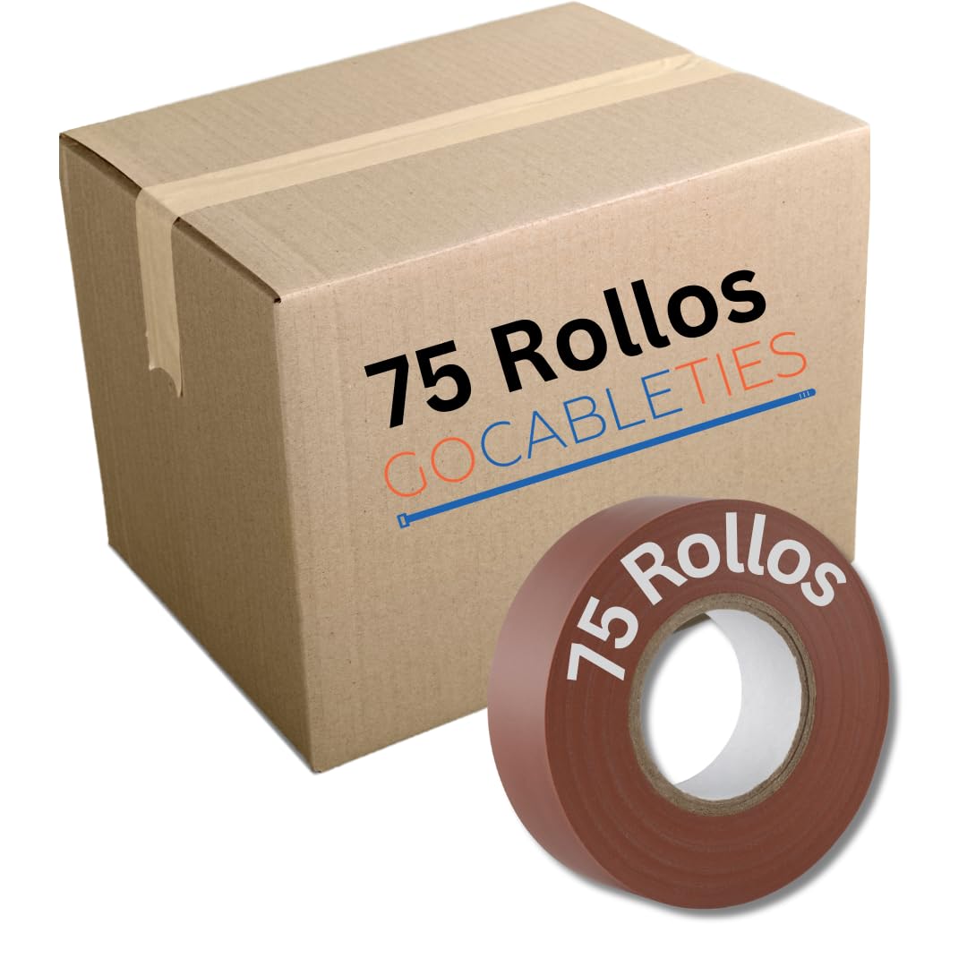 Gocableties Grey Electrical Tape, 19mm x 20m, Strong Self-Adhesive PVC Insulation Tape for Insulating, Repairing and Protecting Electrical Wires, 2 Rolls