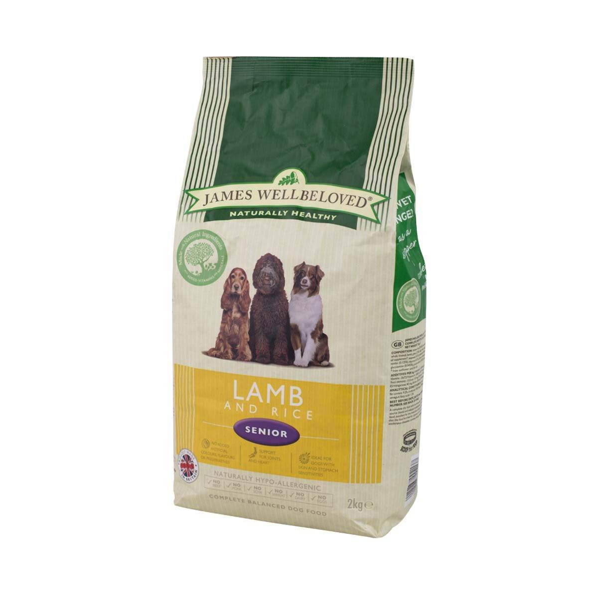 James Wellbeloved Dog Senior Hypoallergenic Dry Food Turkey and Rice 2 kg