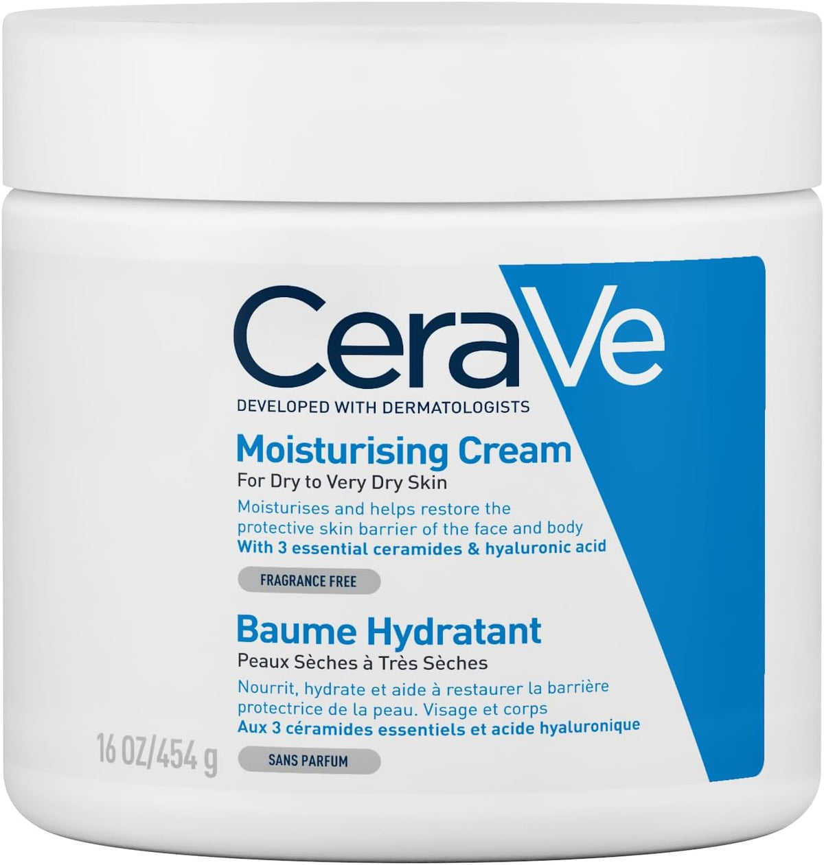 CeraVe Face Care & Body Moisturiser for Dry to Very Dry Skin, 454g
