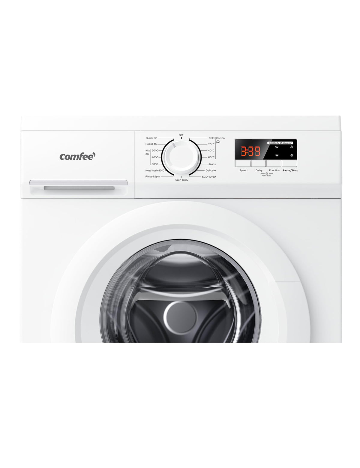 COMFEE' 9kg Washing Machine Energy Class A 1400rpm BLDC Motor Slim White