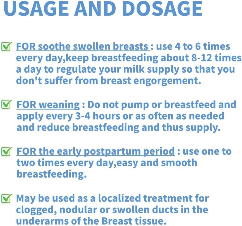 Cabbage Cream for Breast breastfeeding Engorgement, Clogged Milk Ducts | Essential for Lactation and Weaning Period