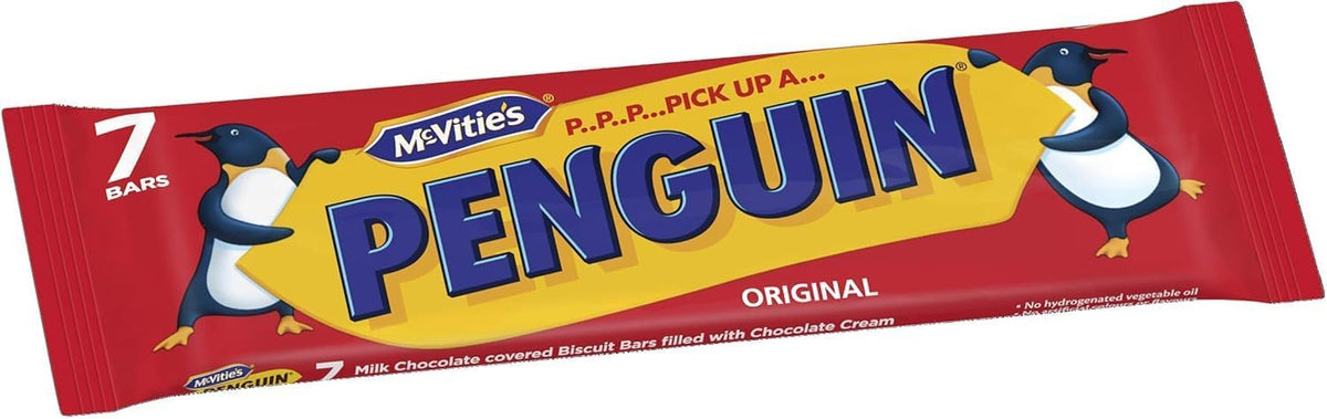 McVitie's Milk Chocolate Flavoured Penguin Biscuits (7 Biscuits Per Pack)