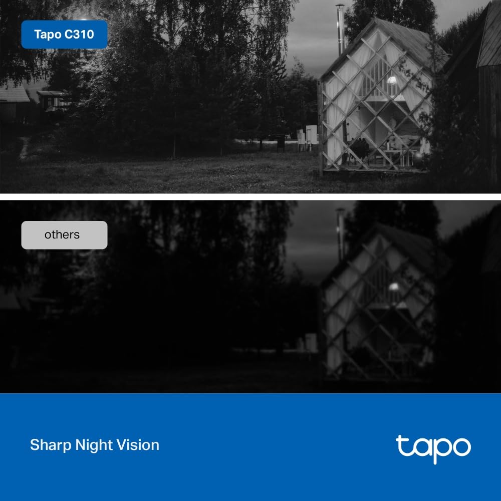 Tapo TP-Link C500 Outdoor Wi-Fi Security Camera, 360° FHD 1080P with Night Vision, Two-Way Audio, Cloud Video Recording, Works with Alexa