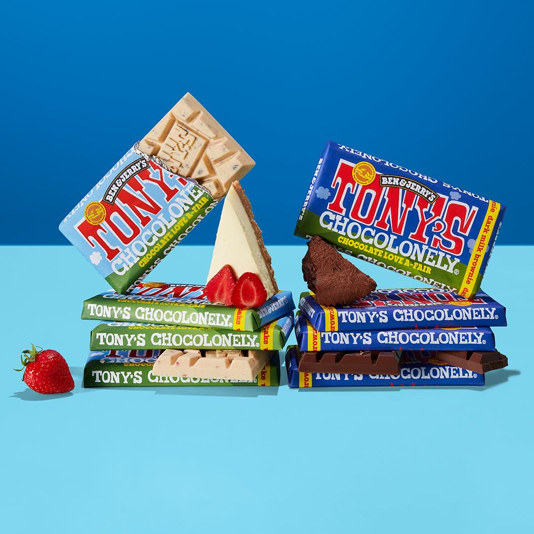 Tony's Chocolonely Milk Chocolate Bar - 180g Belgian Fairtrade Chocolate, Gift, 32% Cocoa, Vegetarian