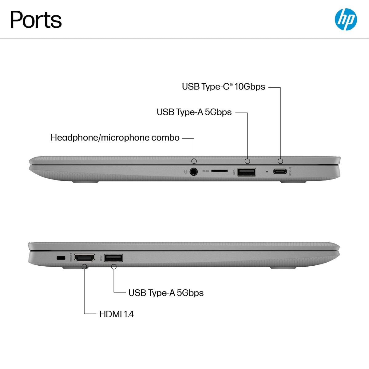 HP Chromebook 14" | Intel N100 Processor | 8 GB RAM | 128 GB UFS | Full HD