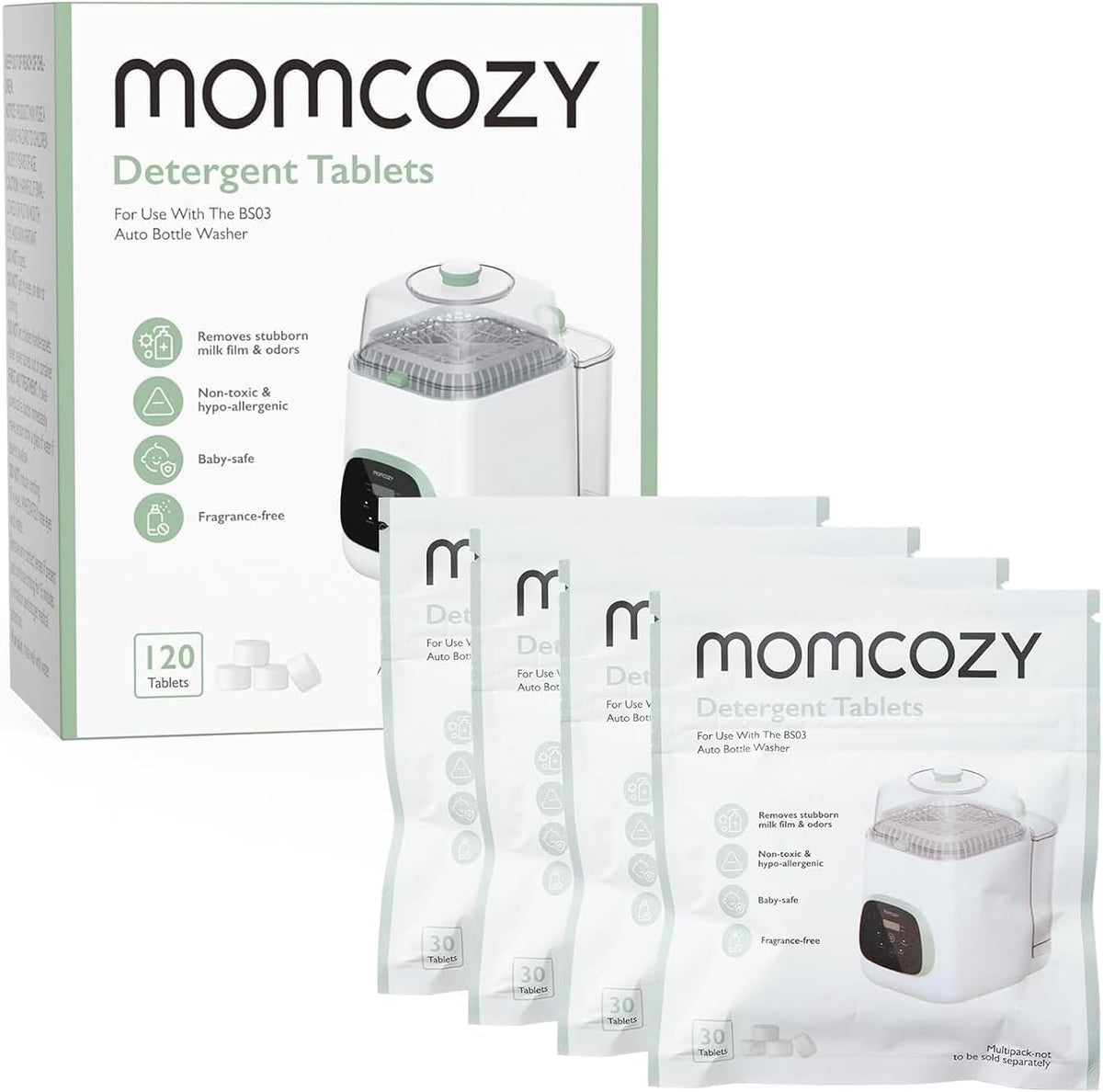 Momcozy Official Washing Block for KleanPal Pro Baby Bottle Washer, 120 Pcs