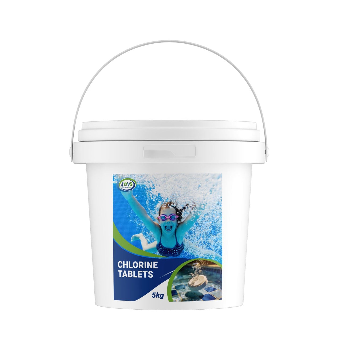 JOVS Chlorine Tablets for Hot Tub 5kg, Swimming Pool & Lay-Z-Spa | 5 in 1 Multifunction Formula 20g Chlorine Tablets | Sterilising Tablets for Spa & Paddling Pool.