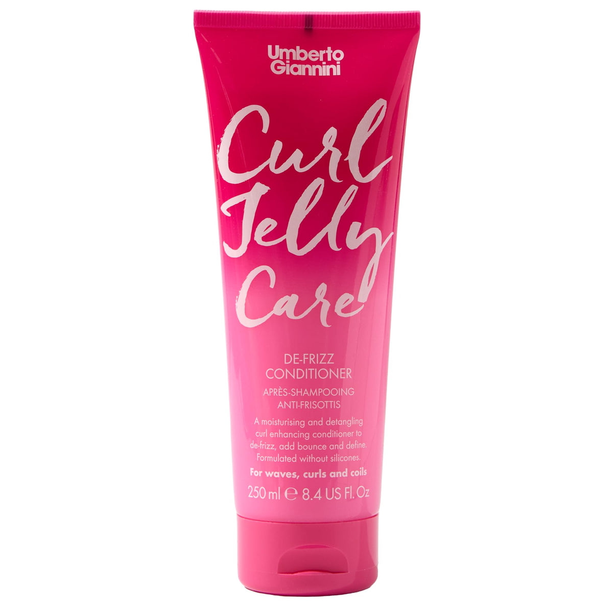 Umberto Giannini Curl Jelly Scrunching Jelly & Creme De Curl Control Cream Duo for Curly or Wavy Hair, Vegan & Cruelty Free, 2 Pack