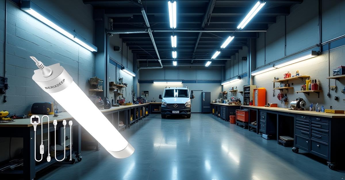 Plug and Play LED Batten Light 4ft with 3m Cable, 36w, 6500K