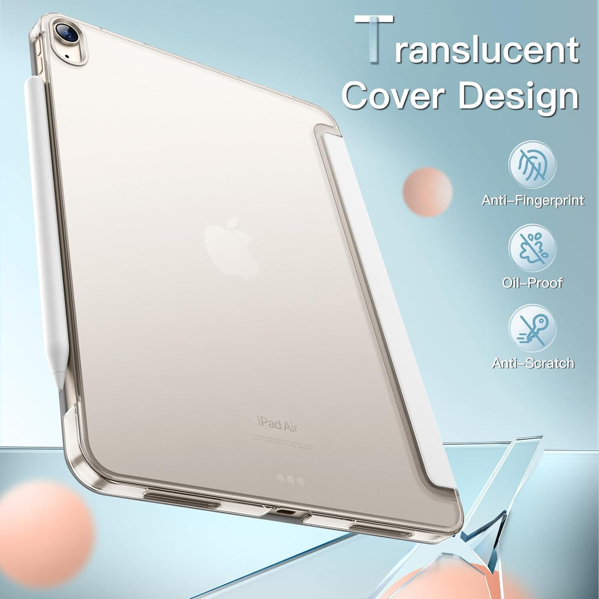 JETech Case for iPad Air 11" M4/M3/M2 & iPad Air 5/4 10.9", White