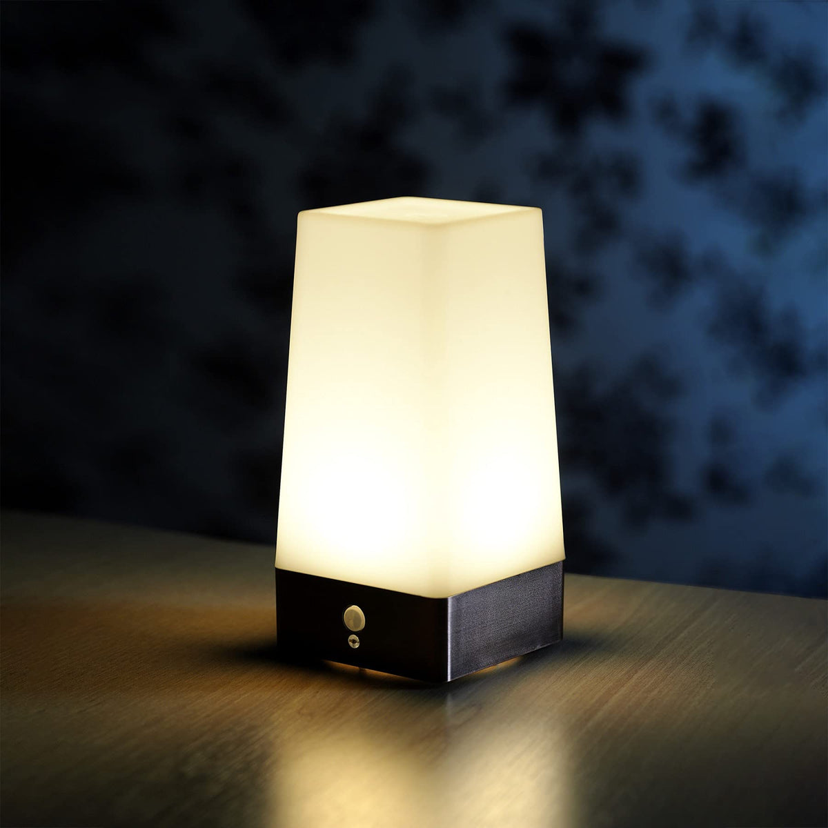 Auraglow Rechargeable Motion Sensor Table Lamp Round, LED Night Glow
