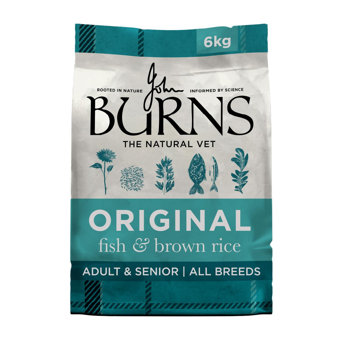 Burns Pet Nutrition Hypoallergenic Complete Dry Dog Food Adult and Senior Dog Original Chicken and Brown Rice 12 kg