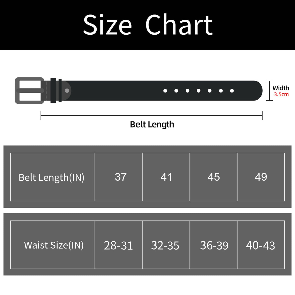 maikun Black Leather Belts for Men,Mens Belts Leather Black