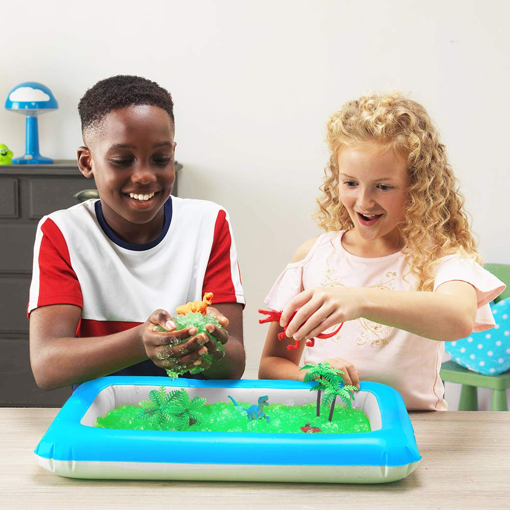 ZIMPLI - Gelli Adventures Fantasy Pack, 5 Use, 8 x Fantasy figures, Inflatable Play Tray, Imaginative Pretend Playset, Play Set for Girls 5 6 7 8 9 10, Xmas Present