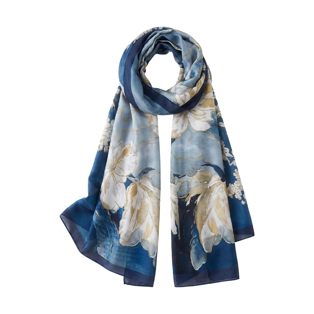 Trillion London® Silk Shawl Birthday Gifts for Women - Designer Silk Scarf