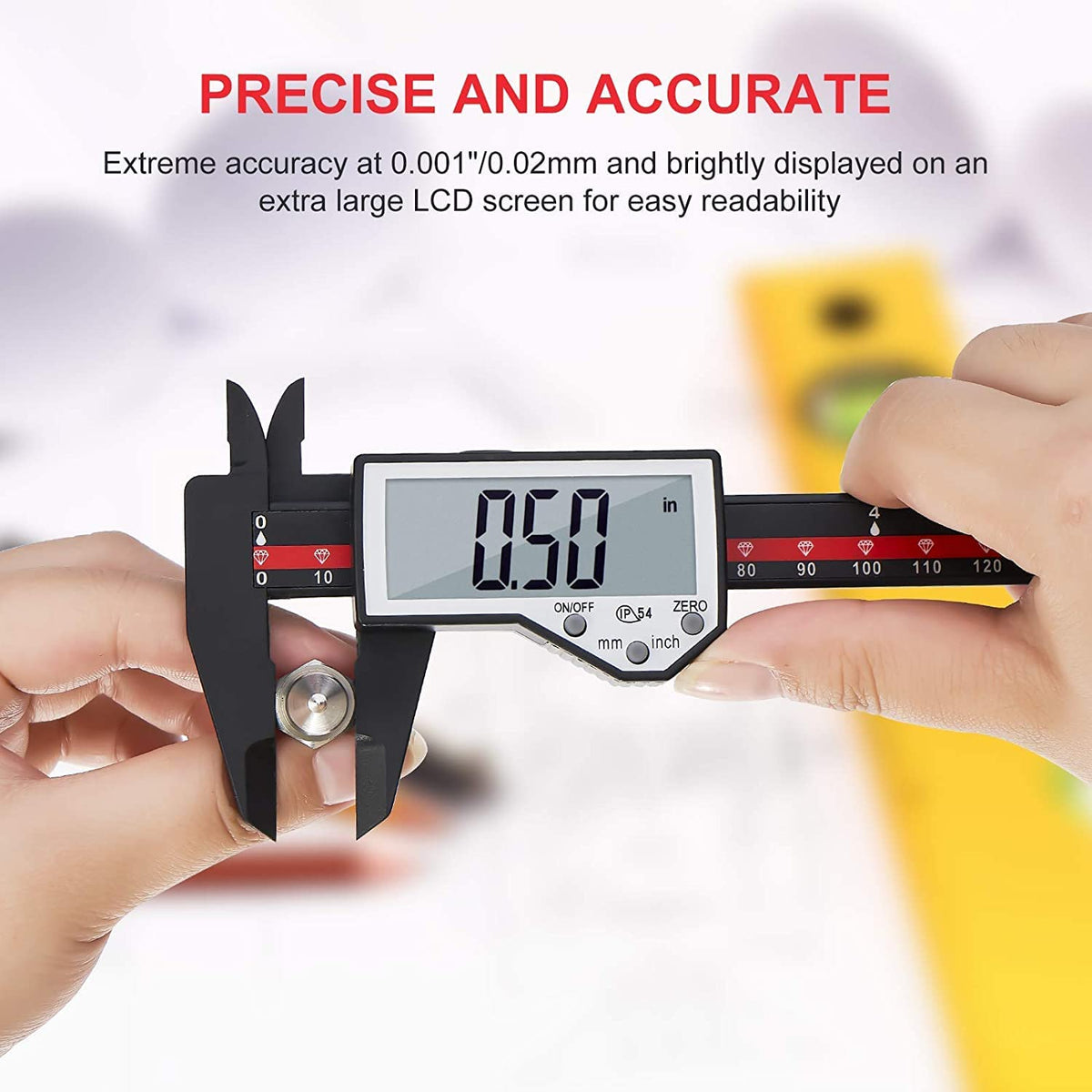 Digital Vernier Caliper, Adoric 6 Inch/150mm Calipers Measuring Tool